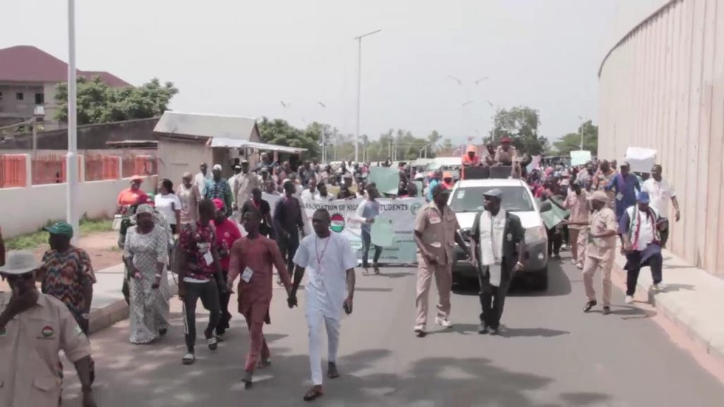 NLC Conducts Peaceful Protest In Adamawa (Watch)